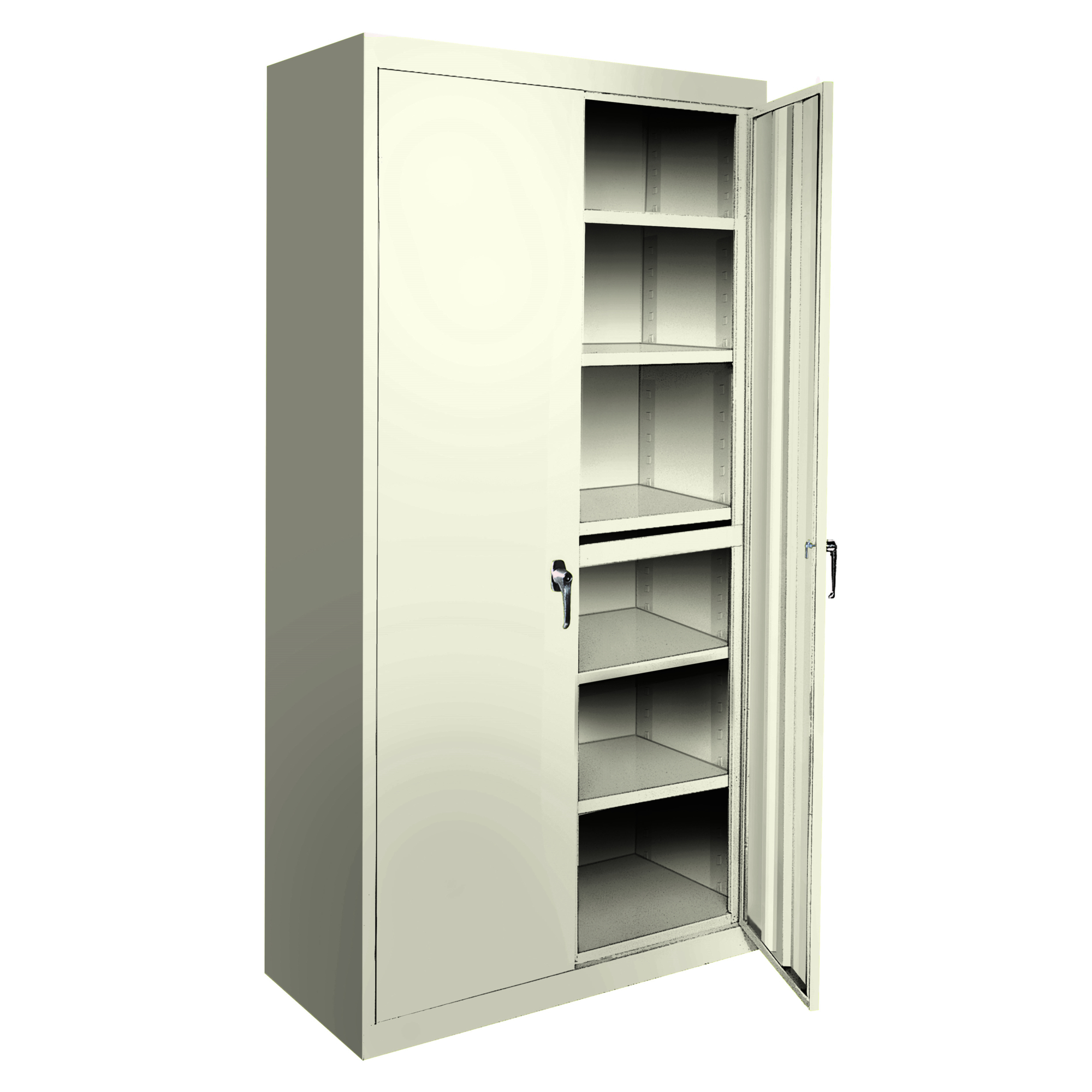 Steel Cabinets USA Cabinet — 48in. x 18in. x 78in., 5 Adjustable Shelves, Putty, Model# AAH-48RBMAG2-5-P